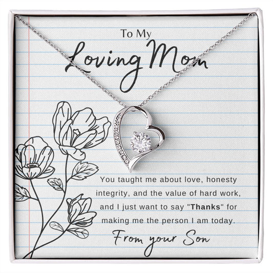 My Loving Mom "Thanks" - Forever Love Necklace ❤