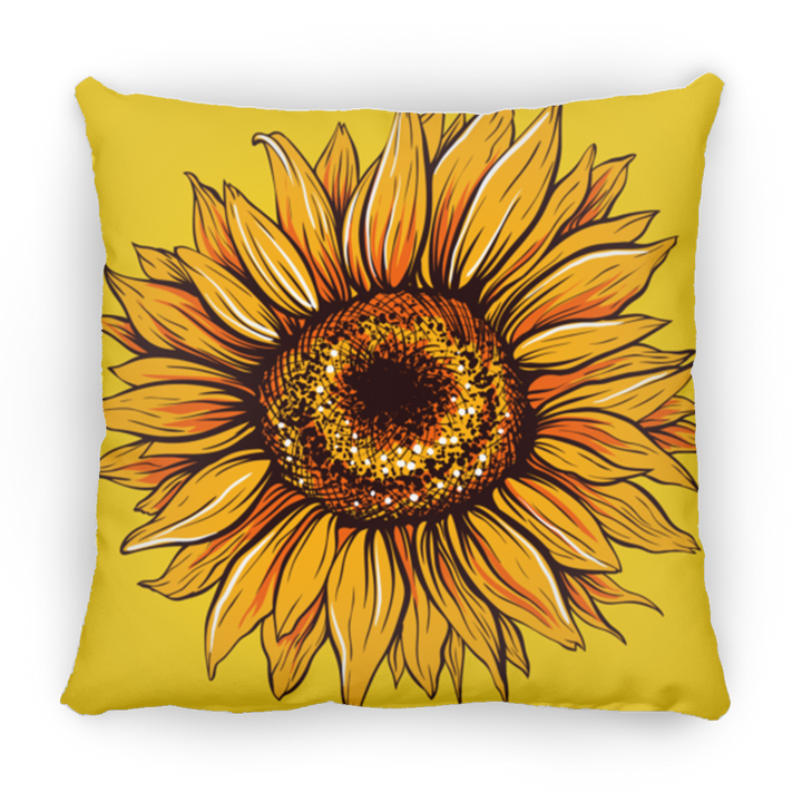 Sun Flower - Small Square Pillow