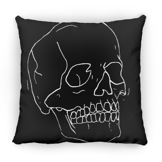 Skeleton Face - Small Square Pillow