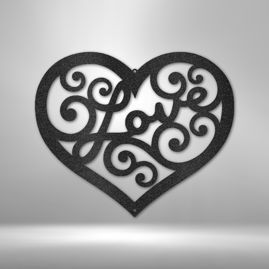 Love Swirl - Steel Sign