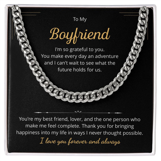 Boyfriend I'm So Grateful To You - Cuban Link Chain
