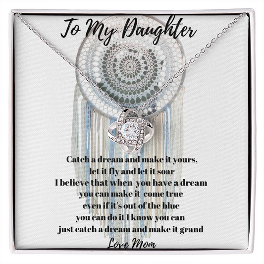 Daughter Dream Catcher - Love Knot Necklace