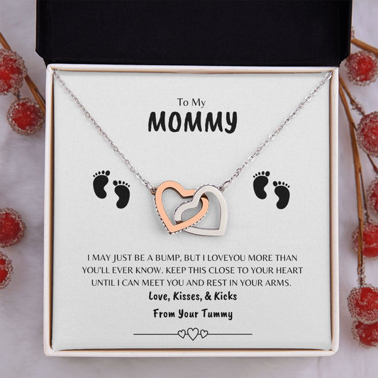 My Mommy 2 Hearts Connected - Interlocking Hearts Necklace💕