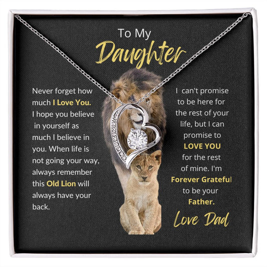 Daughter Forever Grateful Love Necklace