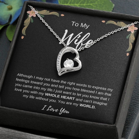 My Wife My Whole Heart - Forever Love Necklace